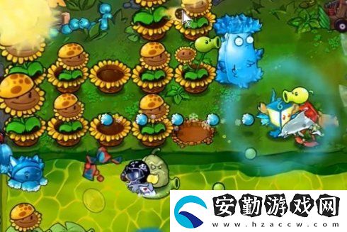 植物大戰(zhàn)僵尸雜交版冒險64關怎么放置植物